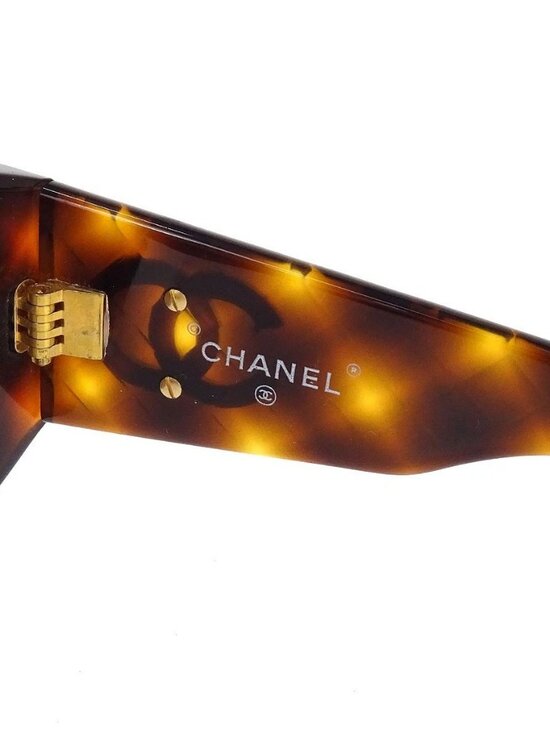 Chanel Sunglasses Eyewear Brown Small Good